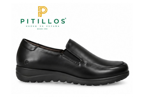 mocasín Pitillos 108 de piel napa negra