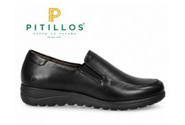 mocasín Pitillos 108 de piel napa negra