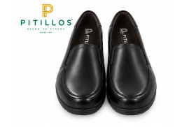 mocasín Pitillos 108 de piel napa negra superior