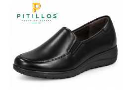 mocasín Pitillos 108 de piel napa negra lateral