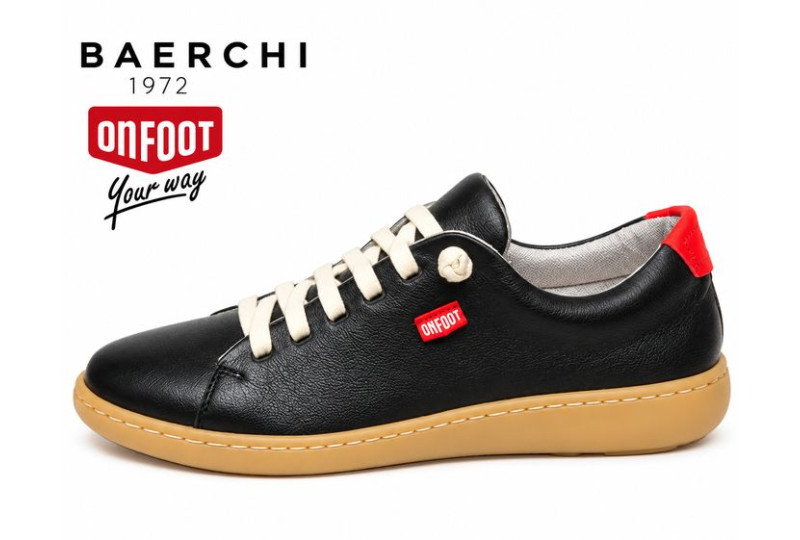 ONFOOT 14605 Deportivo de napa negra