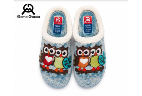 chinela Gema García 7200-19 de suapel con búhos superior