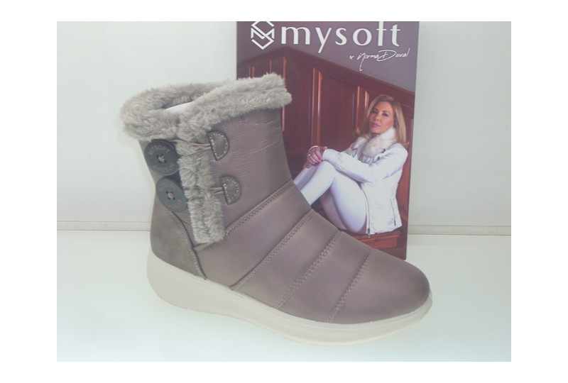 BOTIN NYLON TAUPE...